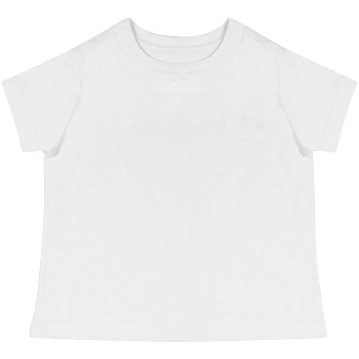 Camiseta Lisa Infantil Manga Curta Branco - Toys & Kids