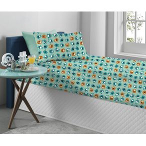 Jogo-De-Cama-Malha-Monstros-Azul