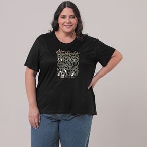 Blusa-Manga-Curta-Plus-Size-Viscose-Estampada-Preta