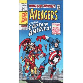 Toalha-De-Banho-Aveludada--Avengers-Comics-Staring-Captain-America--Verao-23-24