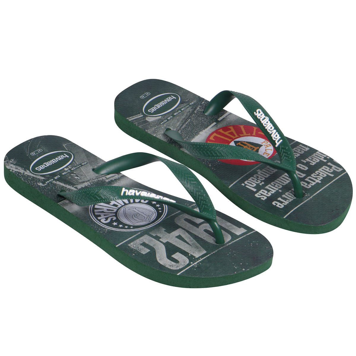 Chinelo Havaianas Top Times Palmeiras Estampado Verde
