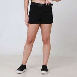 Short-Sarja-Mom-Preto-Barra-Normal-Com-Cinto---Ink-