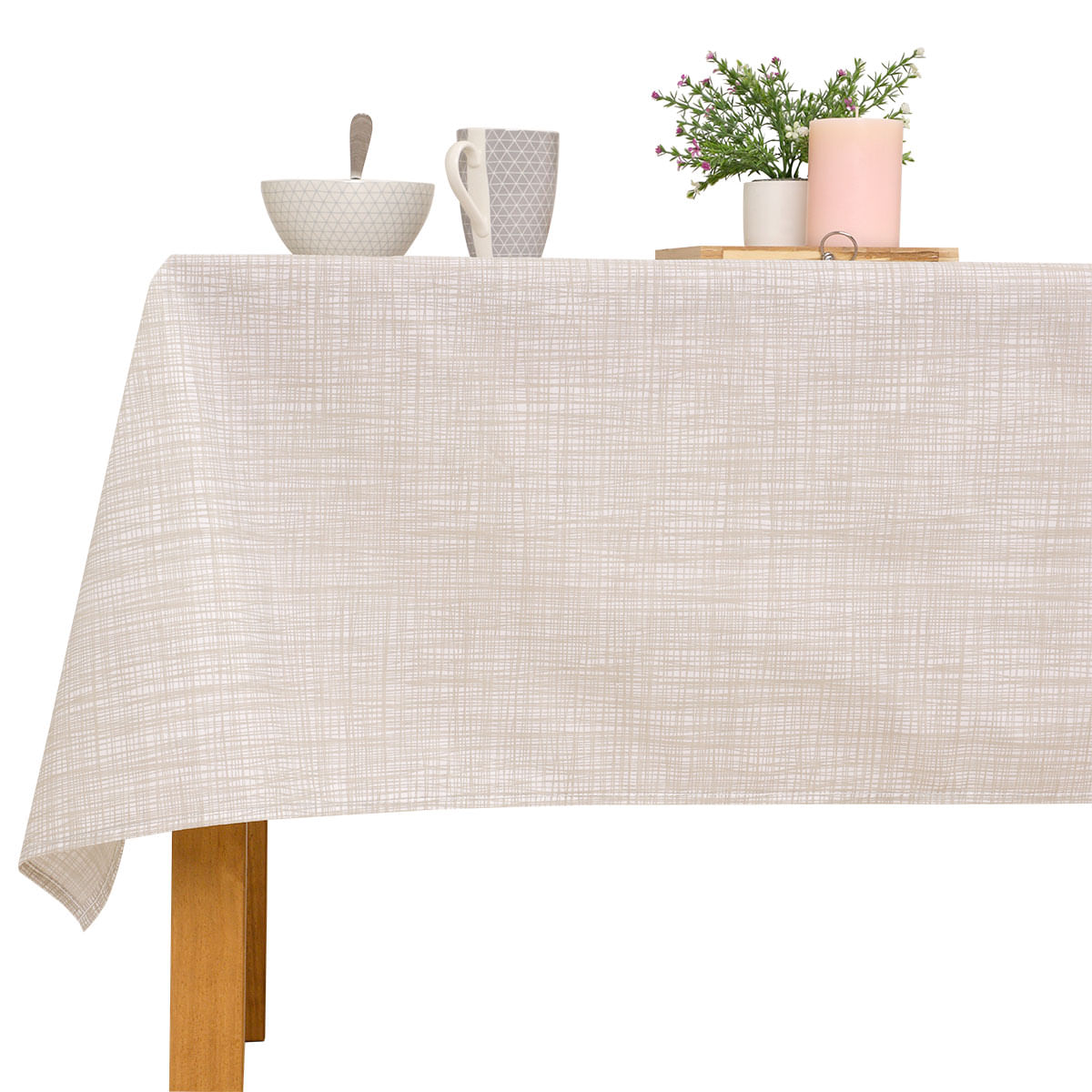 Toalha de Mesa Quadrada 140x140 cm Linho