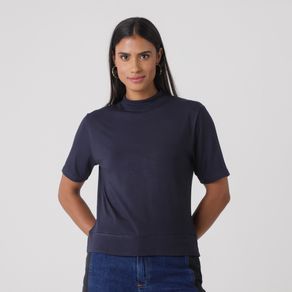 Blusa-Manga-Curta-Gola-Alta-Lisa-Azul---Viva