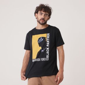 Camiseta-Manga-Curta-Estampa-Pantera-Negra-Preto---Marvel