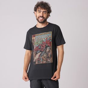 Camiseta-Manga-Curta-Homem-Aranha-Preto