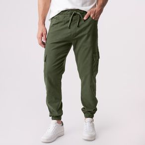 Calca-Sarja-Verde-Jogger-Cargo---Ink