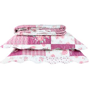 Conjunto-De-Colcha-Queen-Boutis-Matelada-Patchwork-Vinho