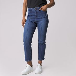 Calca-Jeans-Reta-Cropped-Nervura-Liso