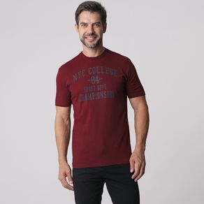 Camiseta-Manga-Curta-Estampa-Lon-College-Vinho---Id-Casual