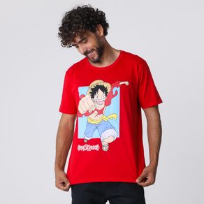 Camiseta-Manga-Curta-Estampa-Luffy-One-Piece-Vermelho---Piticas