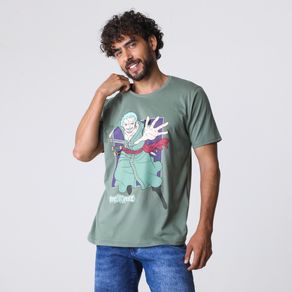 Camiseta-Manga-Curta-Estampa-Zoro-One-Piece-Verde---Piticas