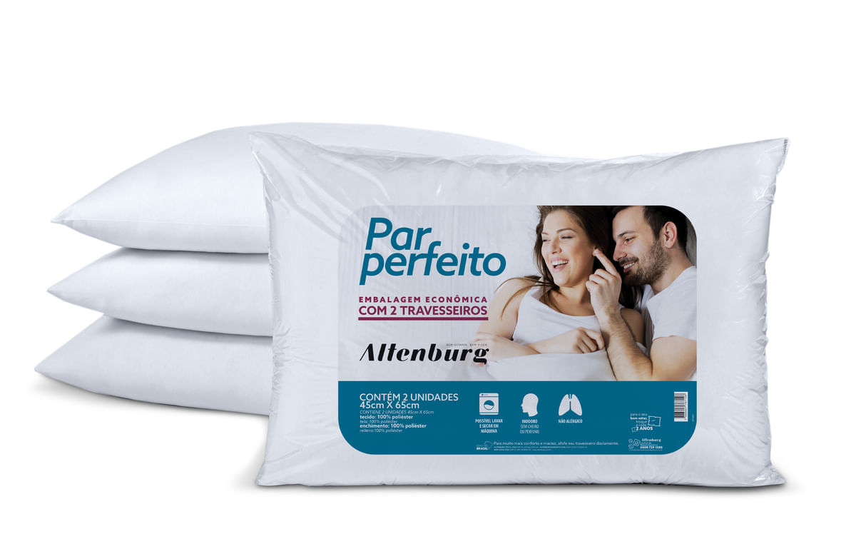 Travesseiro Par Perfeito 45x65cm - Altenburg