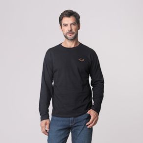 Camiseta-Manga-Longa-Malha-Diferenciada-Bordado-Preto---Id-Casual