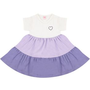 Vestido-Manga-Curta-Infantil-Color-Block-Coracao-Cru---Toys---Kids