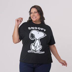 Blusa-Manga-Curta-Snoopy-Preta---Viva