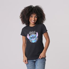 Blusa-Manga-Curta-Disney-Stitch-Preto---Love-Trend-