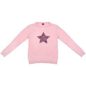 Sueter-Manga-Longa-Infantil-Estrela-Rosa---Yeapp