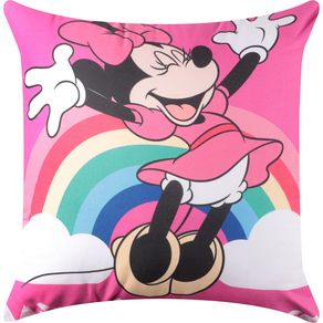 Almofada-Microfibra-40X40Cm-Minnie-Mouse-Rainbow-Minnie