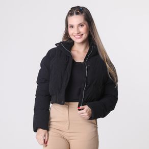 Jaqueta-Manga-Longa-Cropped-Corduroy-Puffer-Preto