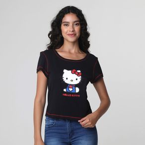 Blusa-Manga-Curta-Hello-kitty-Preto---Love-Trend-