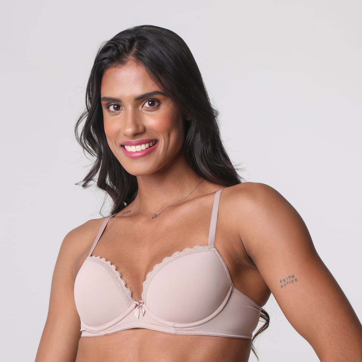 Sutiã Microfibra Renda Chocolate - UNIQ