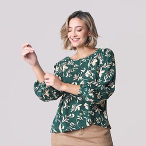 Blusa-Manga-Curta-Estampa-Floral-Verde---Viva-