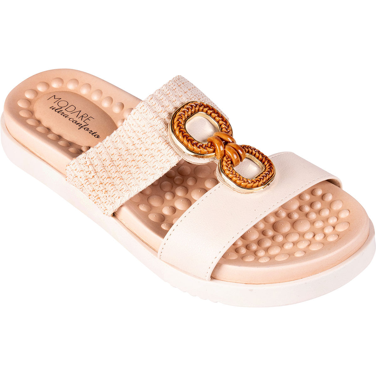 Sandalia  Tamanco Modare  Creme