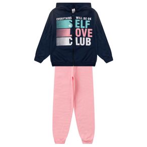 Conjunto Infantil Menina Com Jaqueta Kappes Azul 14