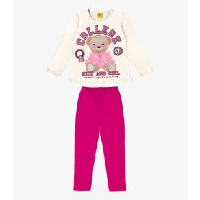 Conjunto Infantil Blusa Com Legging Rovi Kids Bege 10