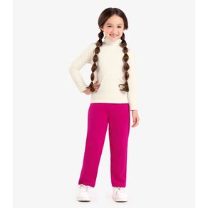 Calça Infantil Feminina Moletom Rovi Kids Rosa 16