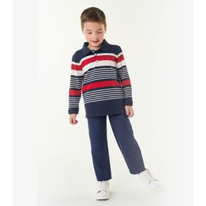 Calça Infantil Masculina Em Sarja Trick Nick Azul 3