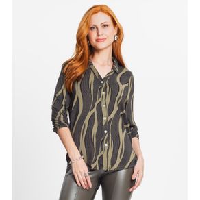 Camisa Feminina Manga Longa 7/8 Rovitex Verde M