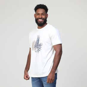 Camiseta-Manga-Curta-Estampa-Folhas-Off-White---ID-Casual