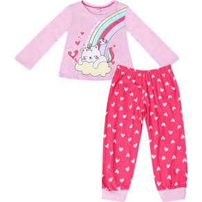 Pijama-Manga-Longa-Toys-Kids-Gatinho-Unicornio-Rosa