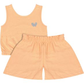 Conjunto-Sem-Manga-Laranja-de-Malha-com-Bolinha