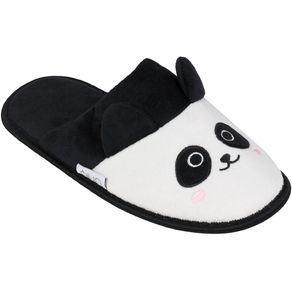 Chinelo-Fechado-Estampa-Urso-Panda-Preto-E-Branco