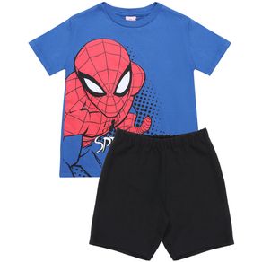 Conjunto-Manga-Curta-Infantil-Homem-Aranha-Azul---Marvel