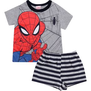 Pijama-Manga-Curta-Infantil-Spider-Man-Cinza---Marvel