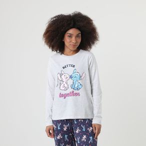 Pijama-Estampado-Stitch-Cinza---Disney