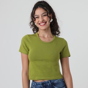 Blusa-Manga-Curta-Love-Trend-Malha-Solo-Verde-My-Liso-Verde