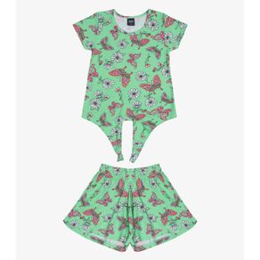 Conjunto Infantil Feminino Estampado Select Verde 6