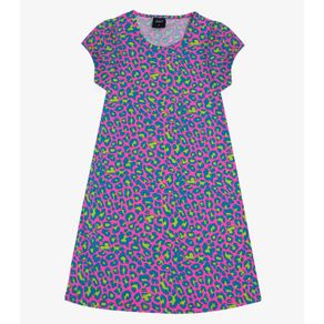 Vestido Feminino Estampado Infantil Rovitex Kids Azul 8