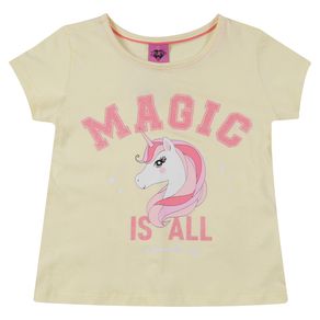 Blusa-Manga-Curta-Infantil-Unicornio-Amarelo---Yeapp