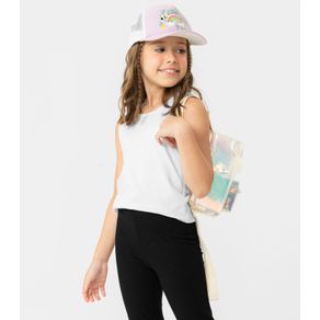 Regata Básica Infantil Feminina Rovitex Kids Branco 8