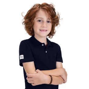 Camisa Polo Juvenil Meia Malha  Trick Nick Azul 8