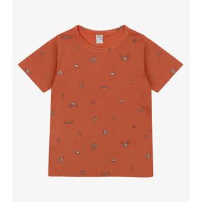 Camiseta Infantil Masculina Animais Infinita Cor Laranja 1