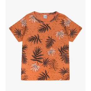 Camiseta Infantil Masculina Coqueiros Infinita Cor Laranja 8