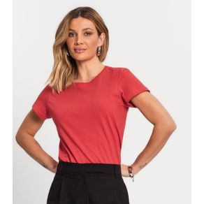 Blusa Feminina Meia Malha 30 Básica Kohmar Laranja M