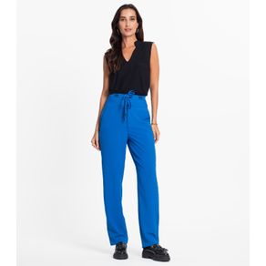 Calça Feminina Em Crepe Endless Azul M